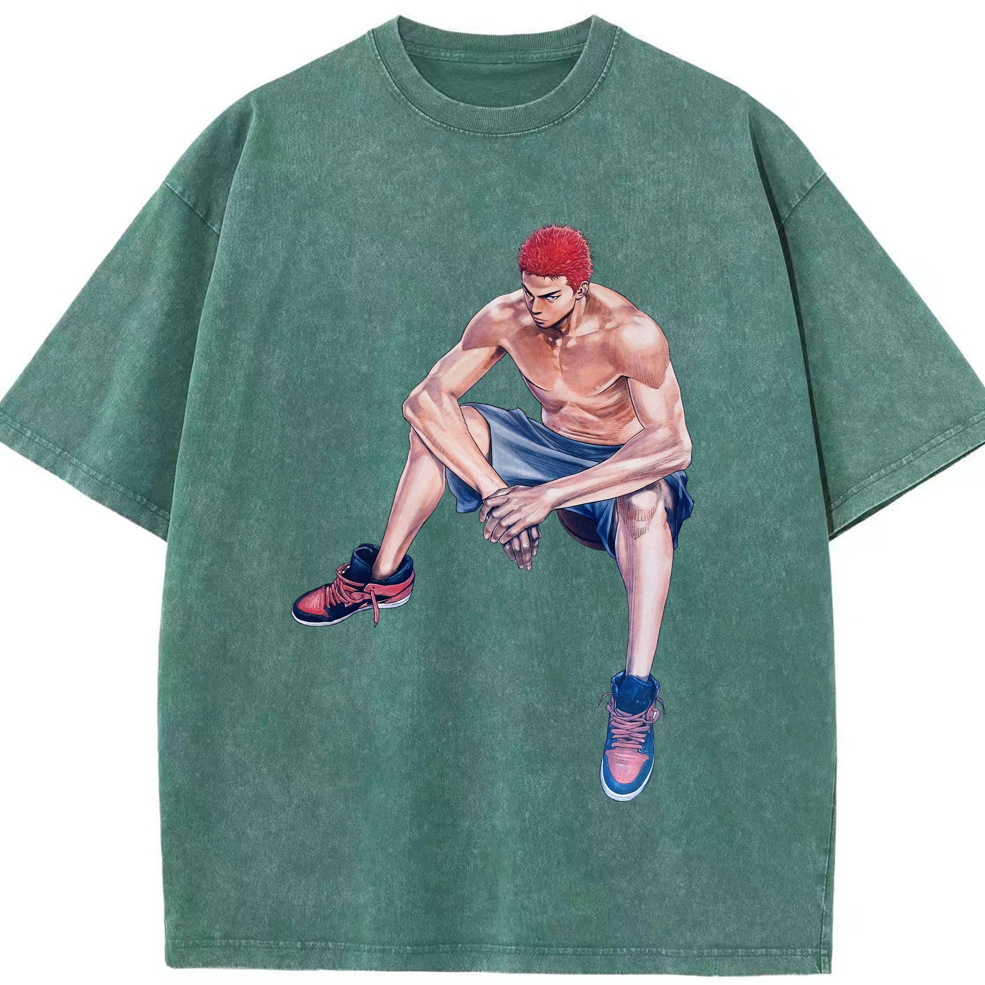 （画像用） SLAM DUNK／スラムダンク 綿100% ヴィンテージ風 半袖Tシャツ（フロントプリント）